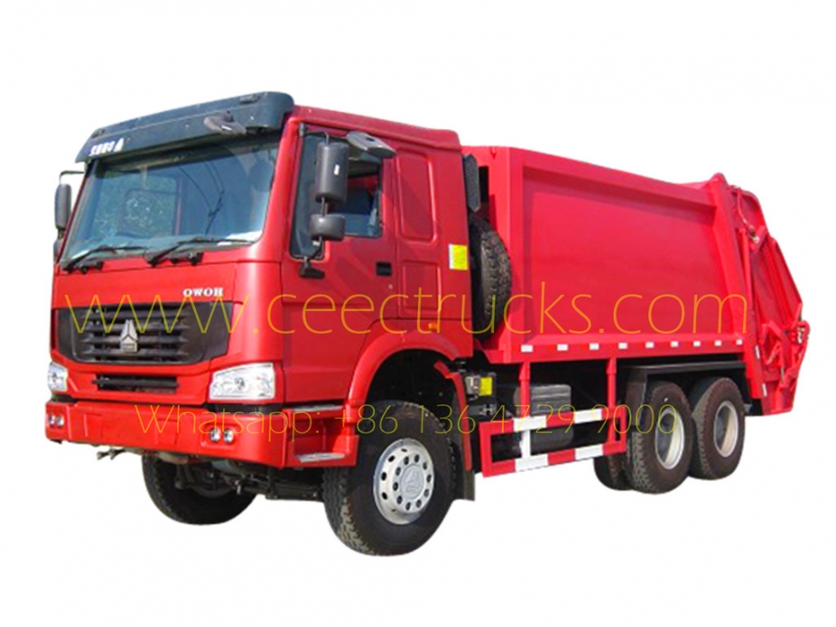 Howo 18 CBM refuse compressor truck for sale