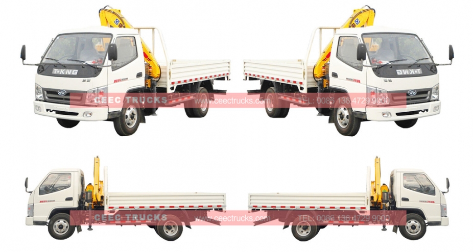 1 Tons knuckle boom crane truck supplier