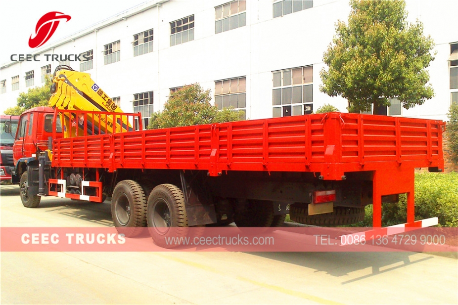 12 T knuckle mounted boom crane trucks dongfeng