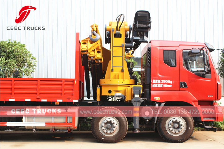 25 T knuckle boom crane truck dongfeng