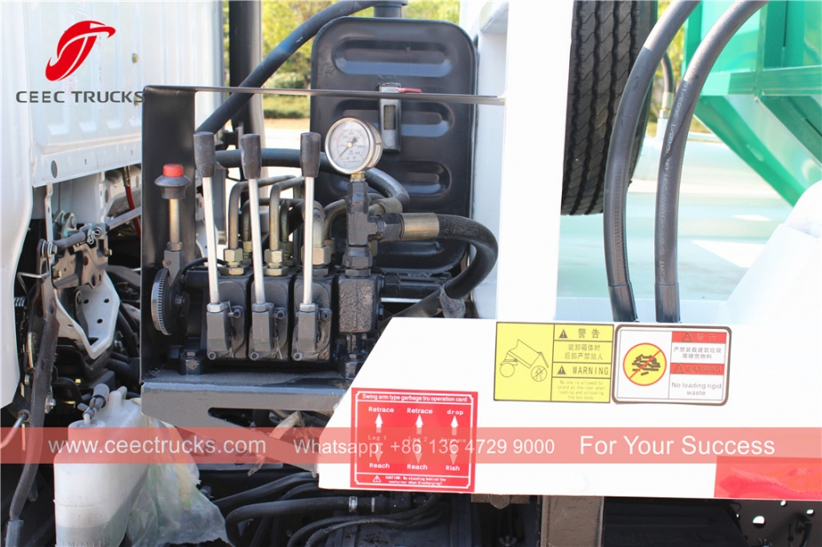 ISUZU 4CBM Swing Arm Garbage Truck