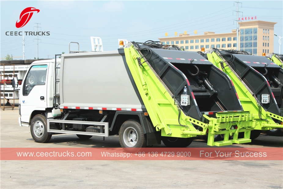 5 CBM capacity garbage compactor truck