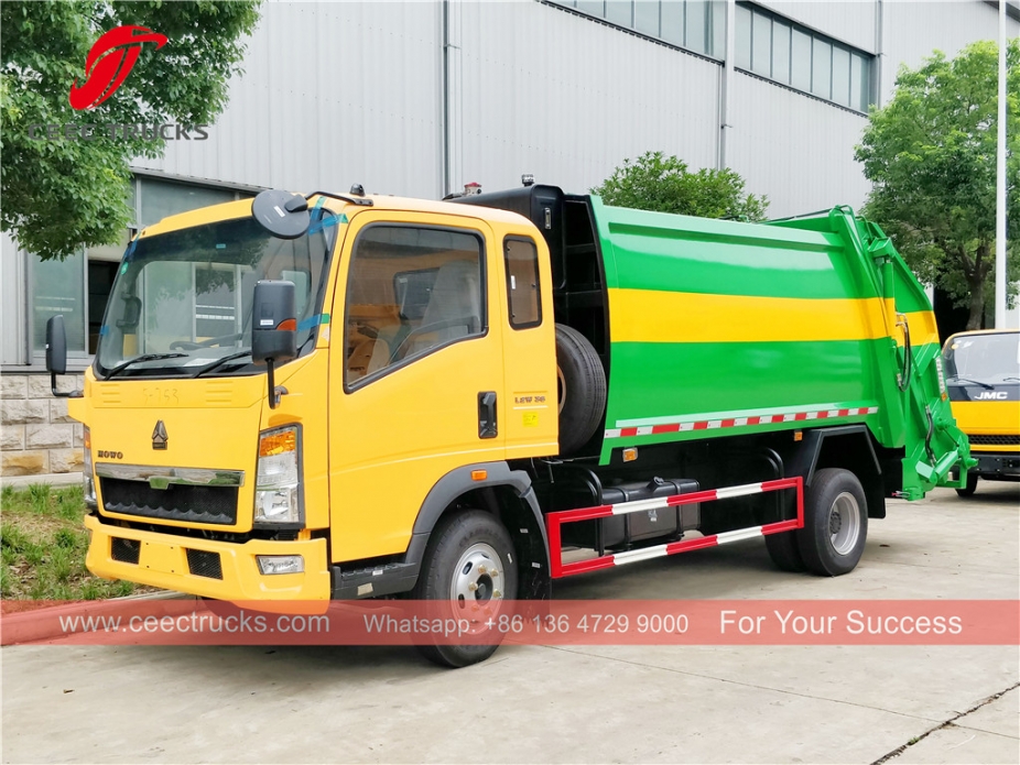 HOWO 8cbm RHD compactor truck