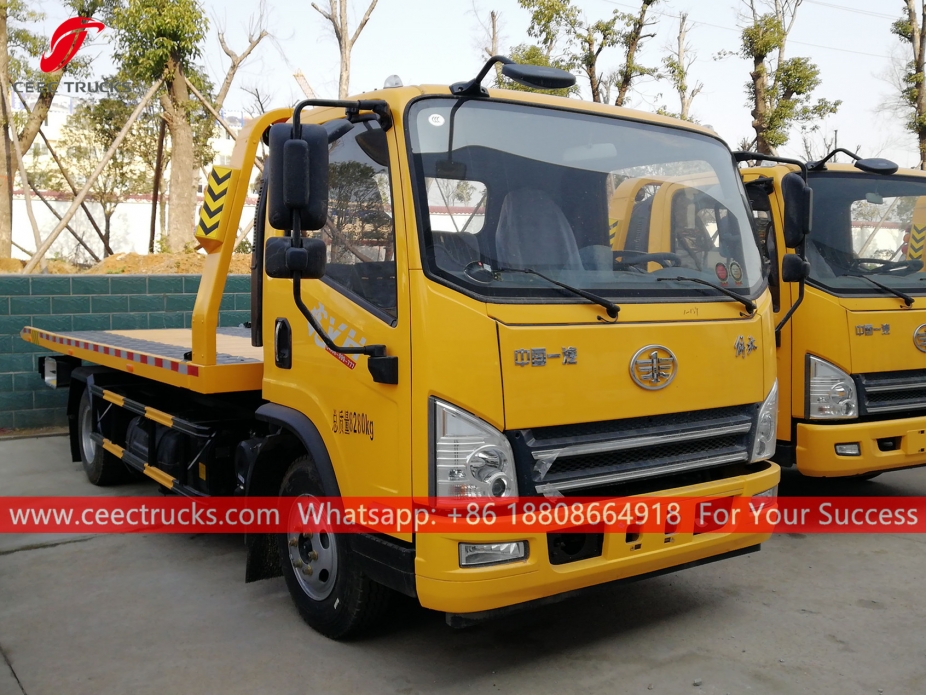 4x2 Low Flat Bed Truck FAW