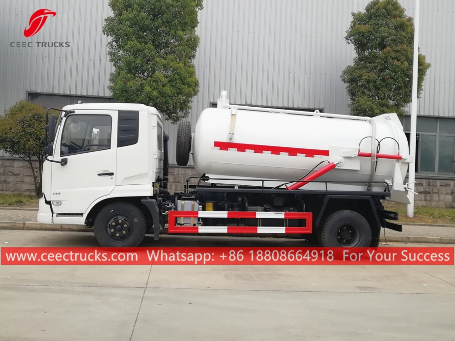 8,000 Liter ng Sewage Suction Tanker Truck DONGFENG