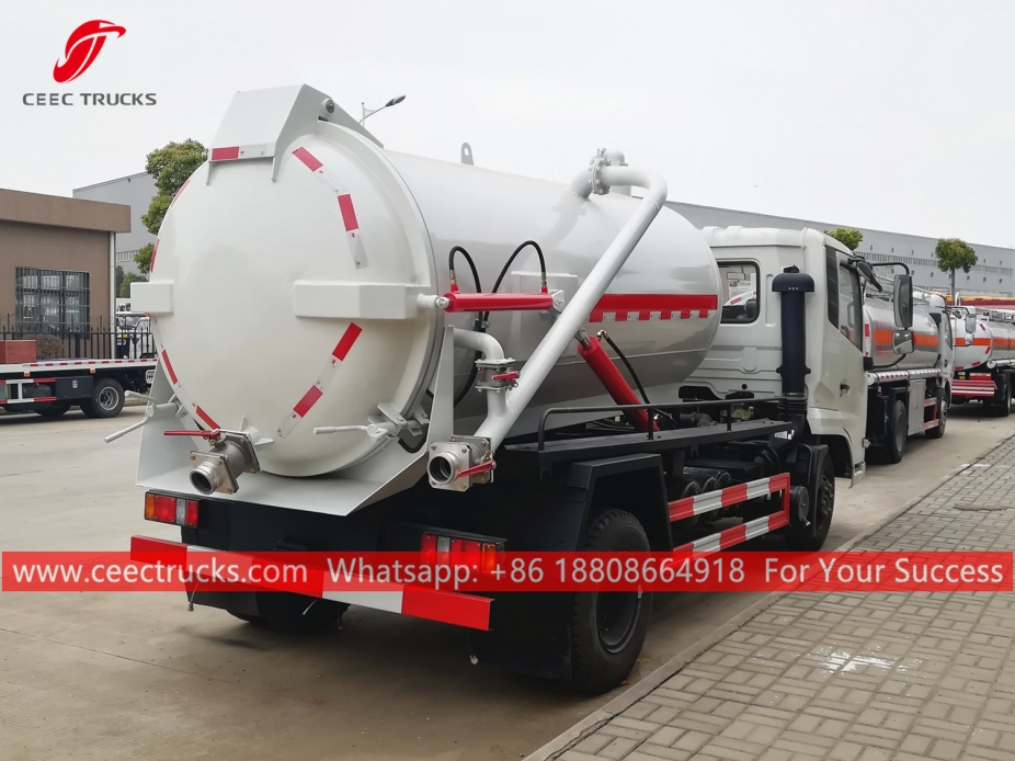 8,000 Liter ng Sewage Suction Tanker Truck DONGFENG