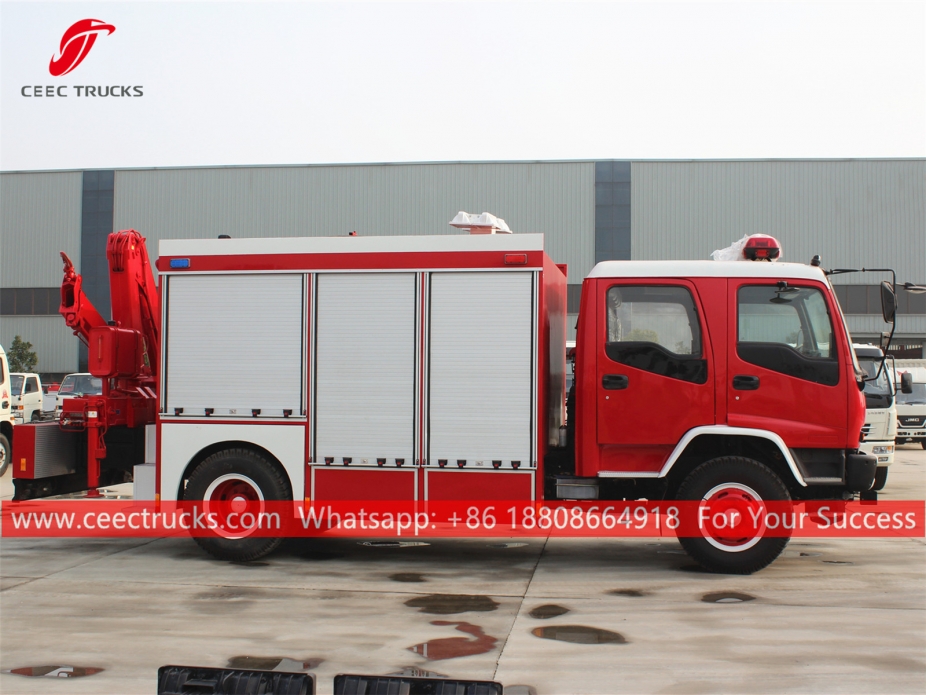 ISUZU FVR Rescue Truck na May Crane