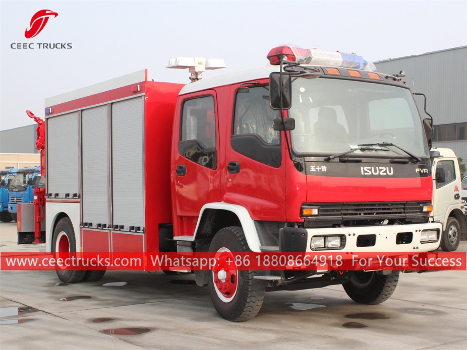 ISUZU FVR Rescue Truck na May Crane