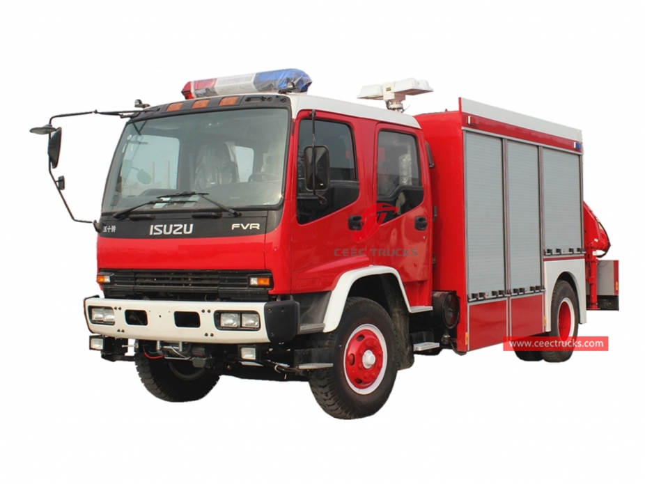 ISUZU FVR Rescue Truck na May Crane