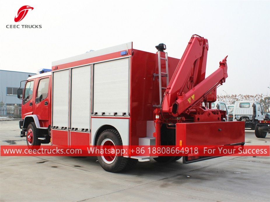 ISUZU FVR Rescue Truck na May Crane