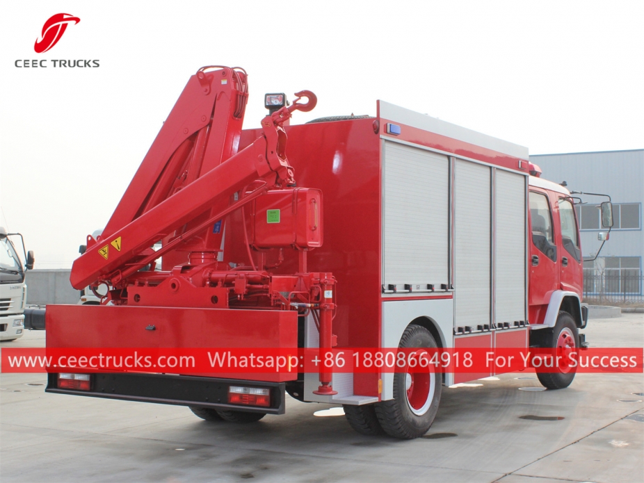 ISUZU FVR Rescue Truck na May Crane