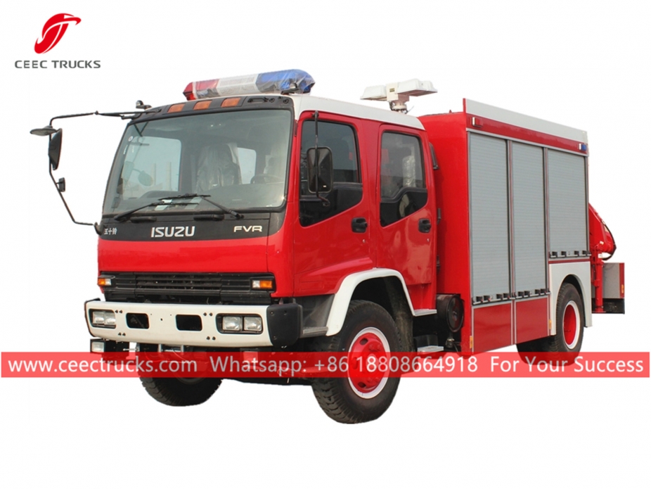 ISUZU FVR Rescue Truck na May Crane