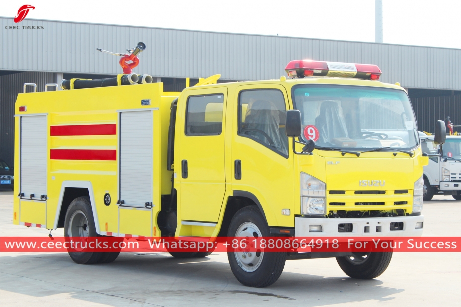 ISUZU 4+1CBM Water-foam Fire Fighting Truck