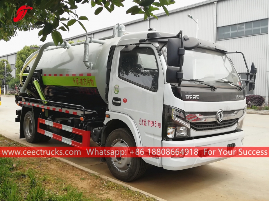 8,000 Liter ng Vacuum Sewage Suction Truck DONGFENG