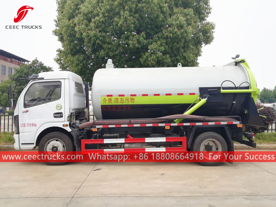 8,000 Liter ng Vacuum Sewage Suction Truck DONGFENG