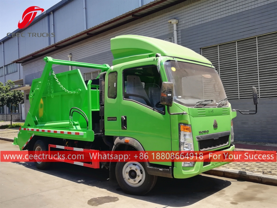 6CBM Swing arm garbage truck HOWO