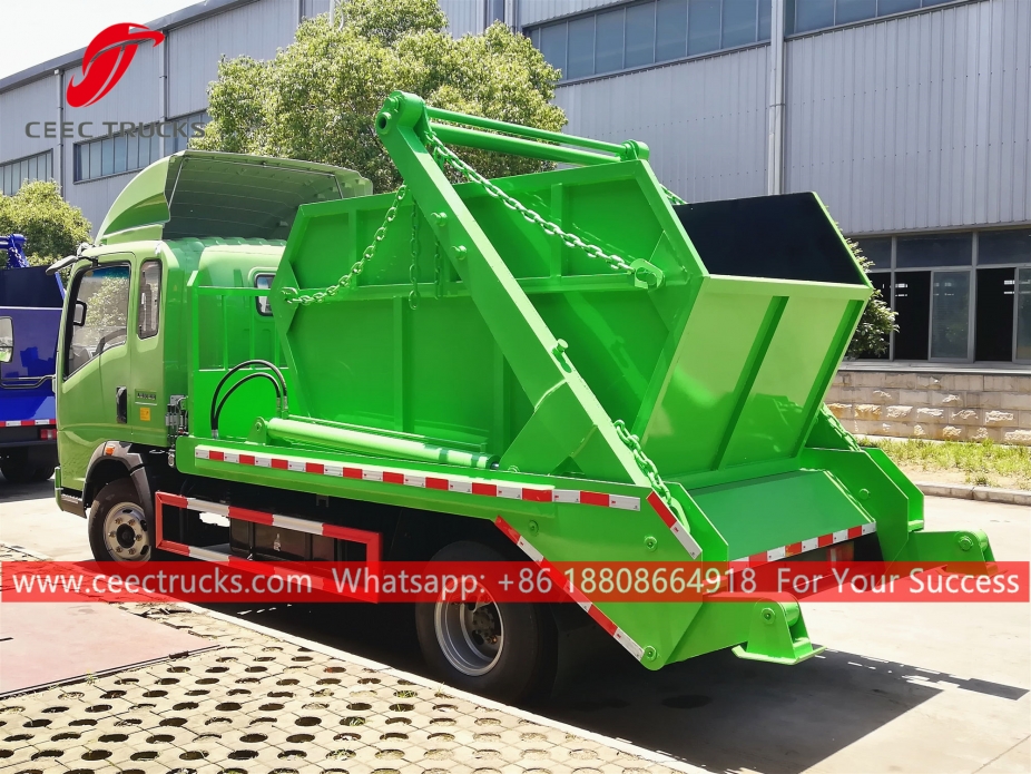 6CBM Swing arm garbage truck HOWO