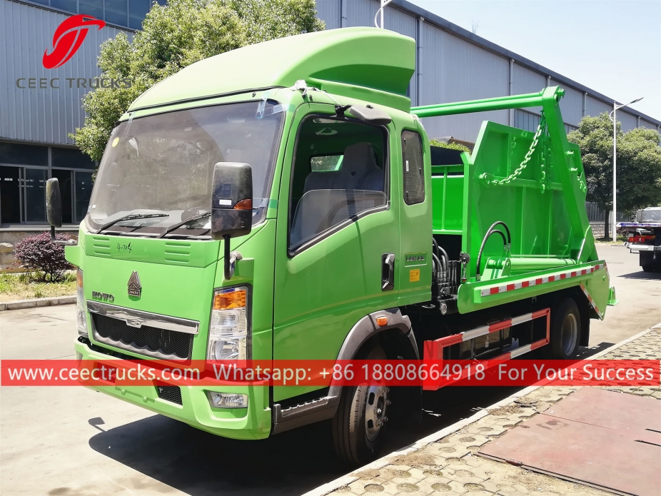 6CBM Swing arm garbage truck HOWO