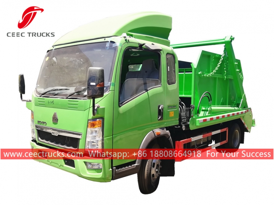 6CBM Swing arm garbage truck HOWO