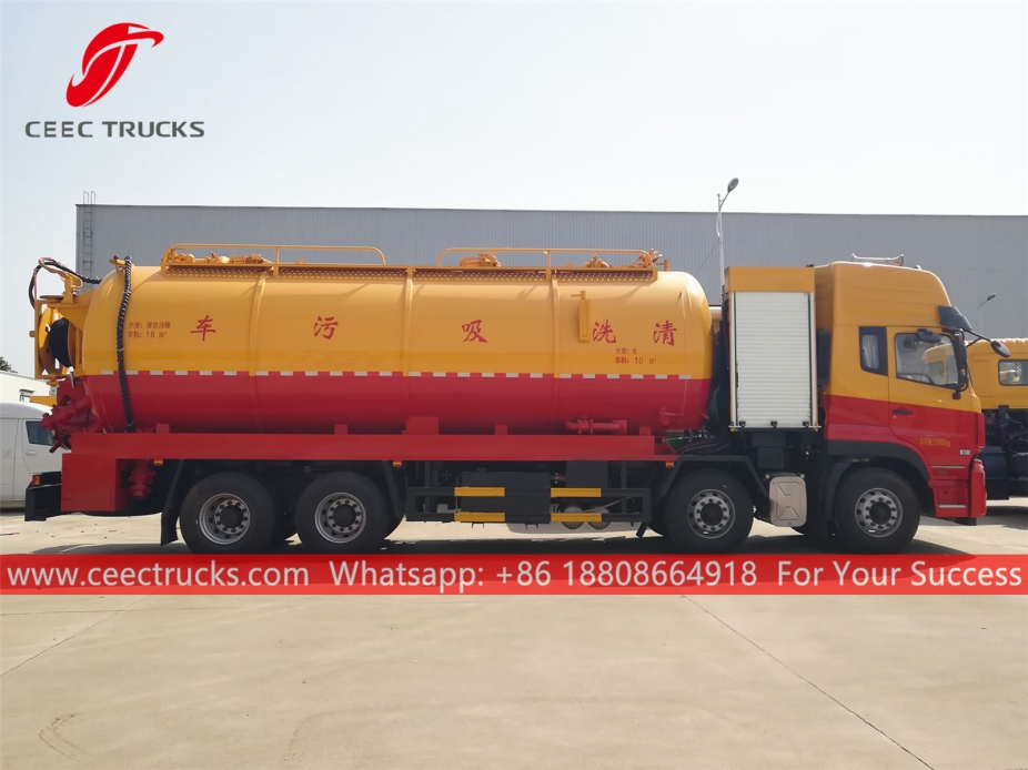 10+18 CBM Combined Jetting Vacuum Truck DONGFENG