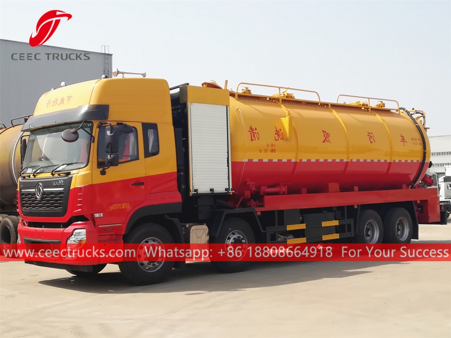 10+18 CBM Combined Jetting Vacuum Truck DONGFENG