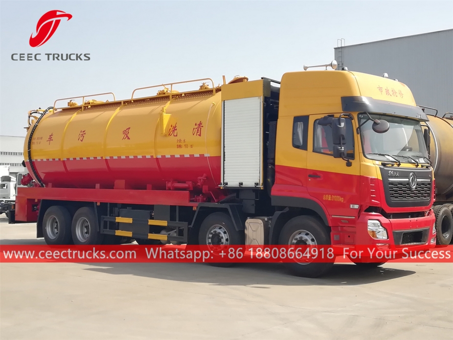 10+18 CBM Combined Jetting Vacuum Truck DONGFENG