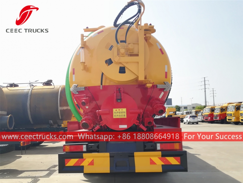 10+18 CBM Combined Jetting Vacuum Truck DONGFENG