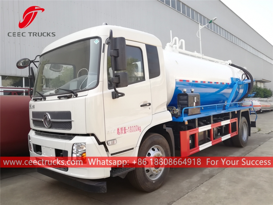 10CBM Vacuum Sewage Tank Truck DONGFENG