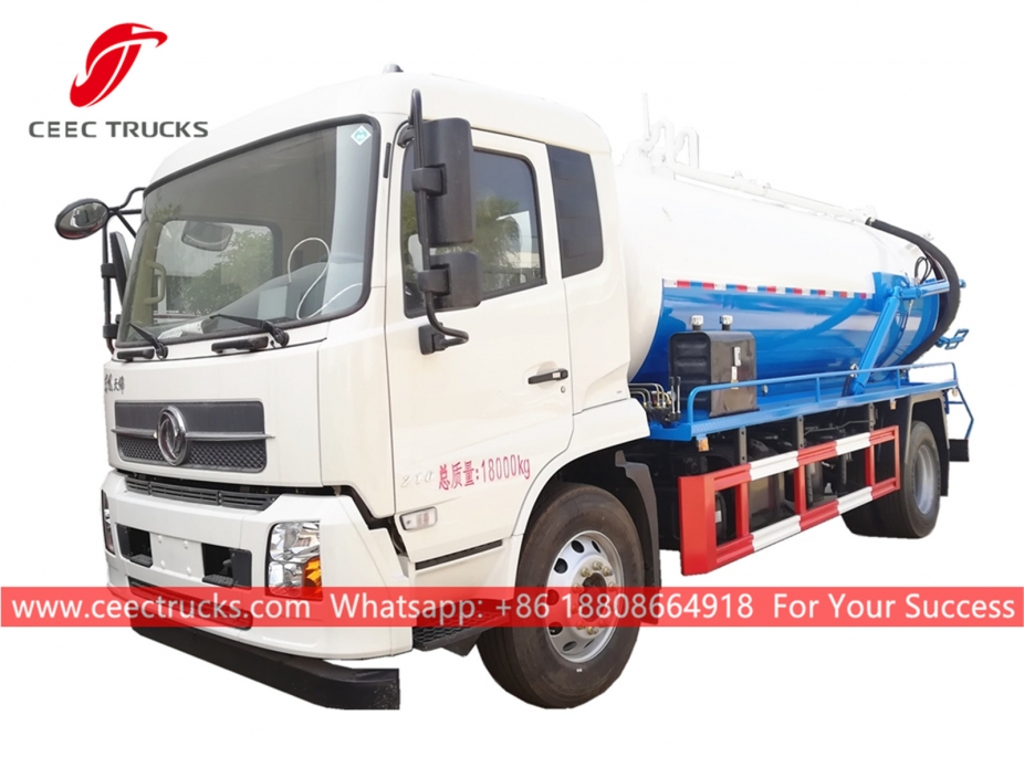 10CBM Vacuum Sewage Tank Truck DONGFENG