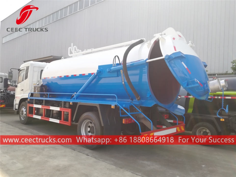 10CBM Vacuum Sewage Tank Truck DONGFENG