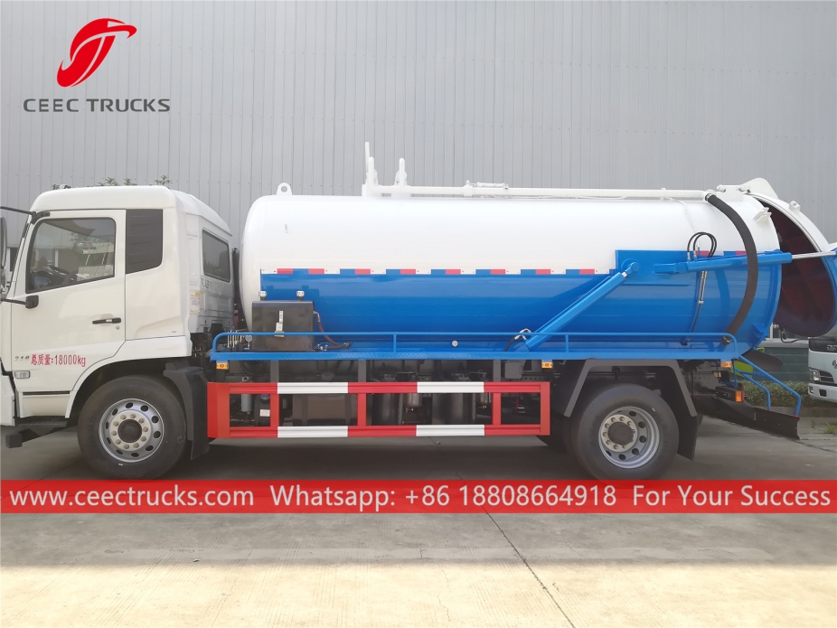 10CBM Vacuum Sewage Tank Truck DONGFENG