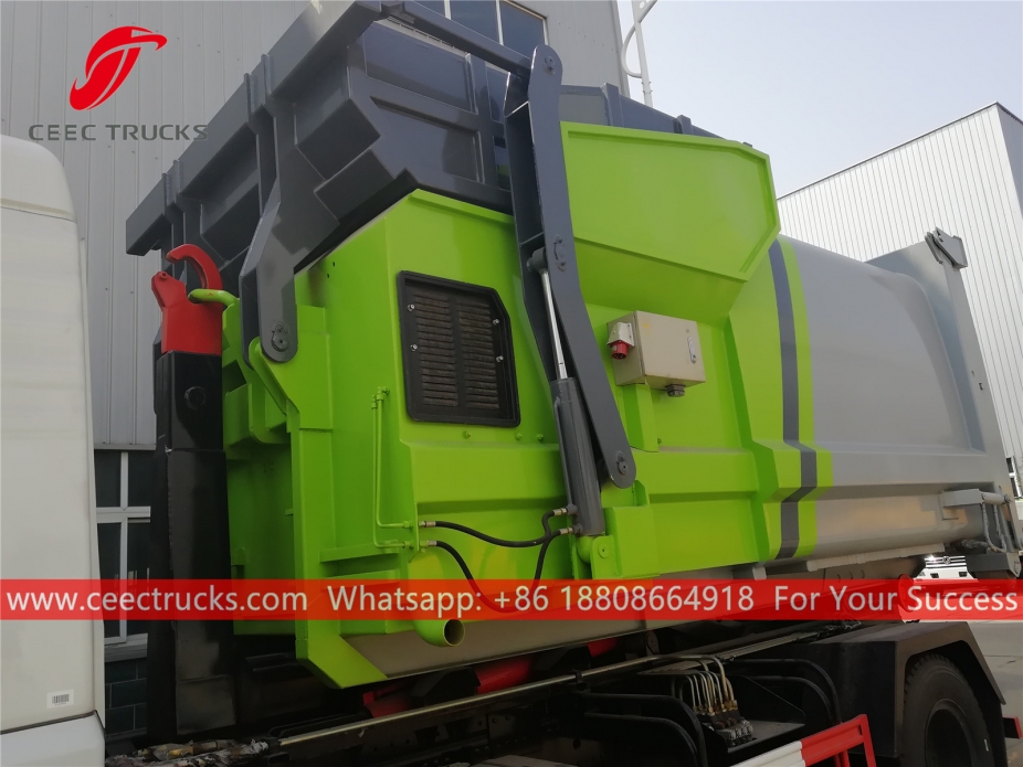 Dongfeng Hook loader na may compactor container