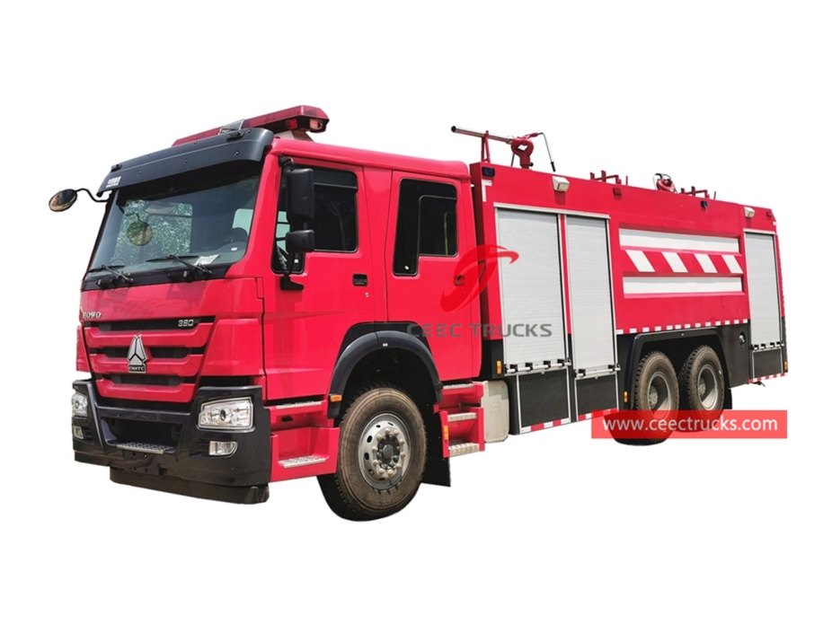 HOWO 10+2CBM Water-foam Fire Truck