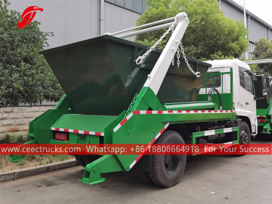 Dongfeng RHD Swing arm refuse truck