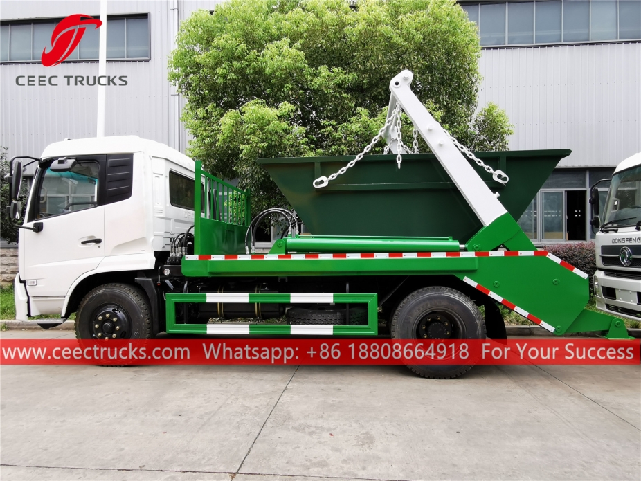 Dongfeng RHD Swing arm refuse truck