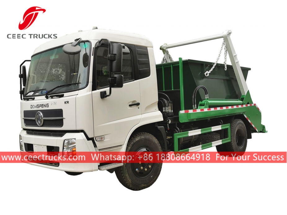 Dongfeng RHD Swing arm refuse truck