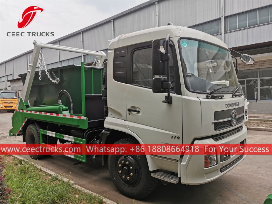 Dongfeng RHD Swing arm refuse truck