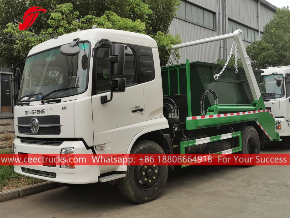 Dongfeng RHD Swing arm refuse truck