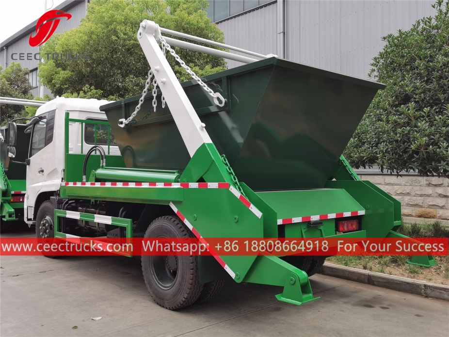 Dongfeng RHD Swing arm refuse truck
