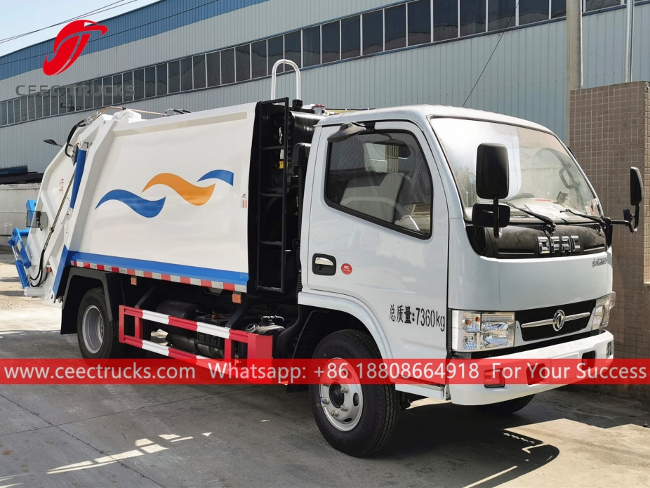 Dongfeng 6CBM Back Loading Garbage Truck