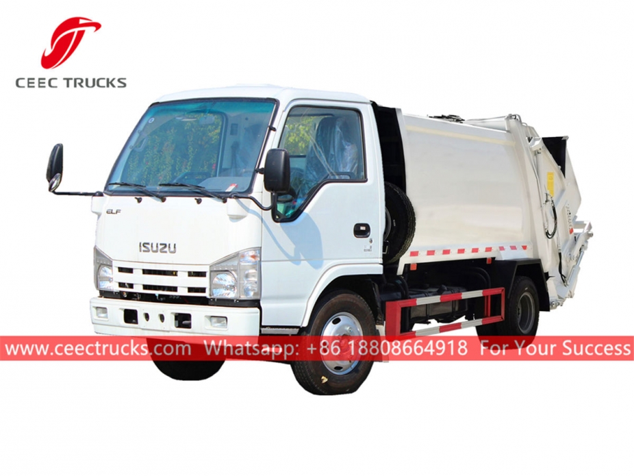 Factory price ISUZU 5CBM Garbage compression truck for exporting