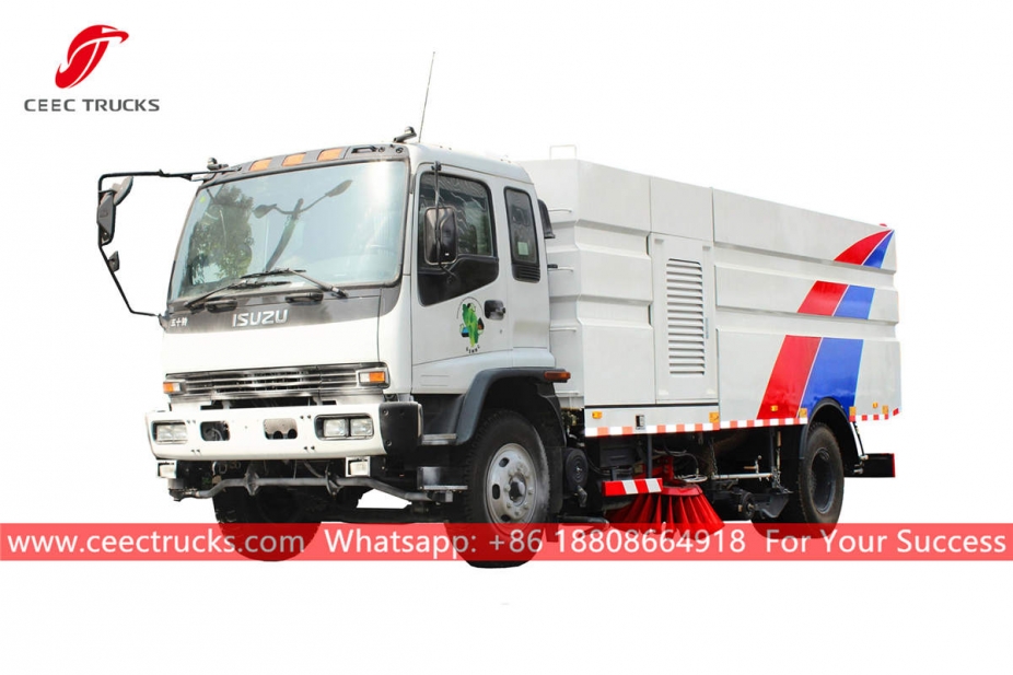 ISUZU 12cbm road sweeper and washer truck