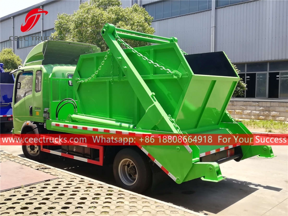 HOWO 120HP RHD swing arm garbage truck