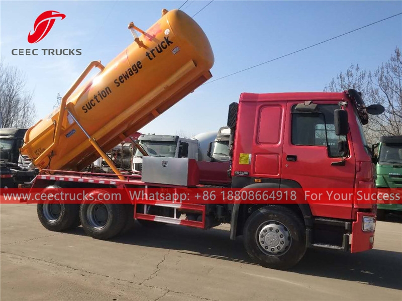 HOWO 6×4 vacuum tanker truck