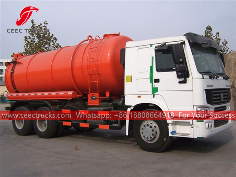 HOWO 6×4 vacuum tanker truck