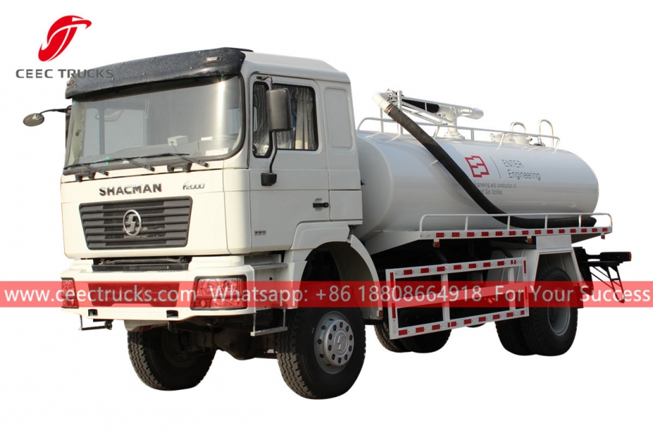 Shacman 6 wheeler AWD vacuum sewer truck