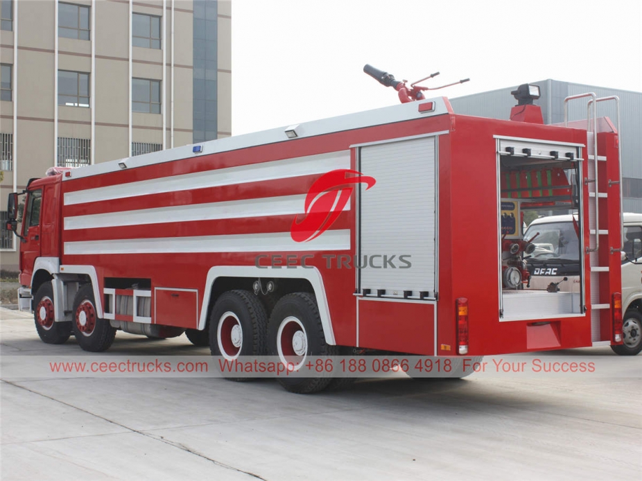 HOWO 8×4 foam fire lorry