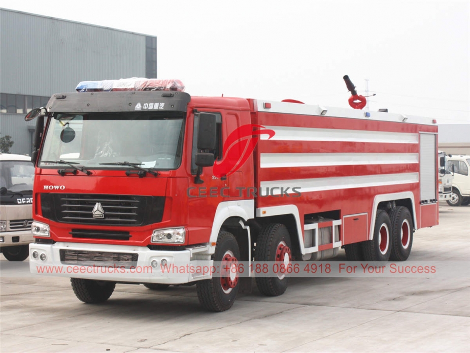 HOWO 8×4 foam fire lorry