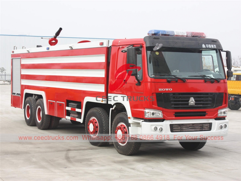 HOWO 8×4 foam fire lorry