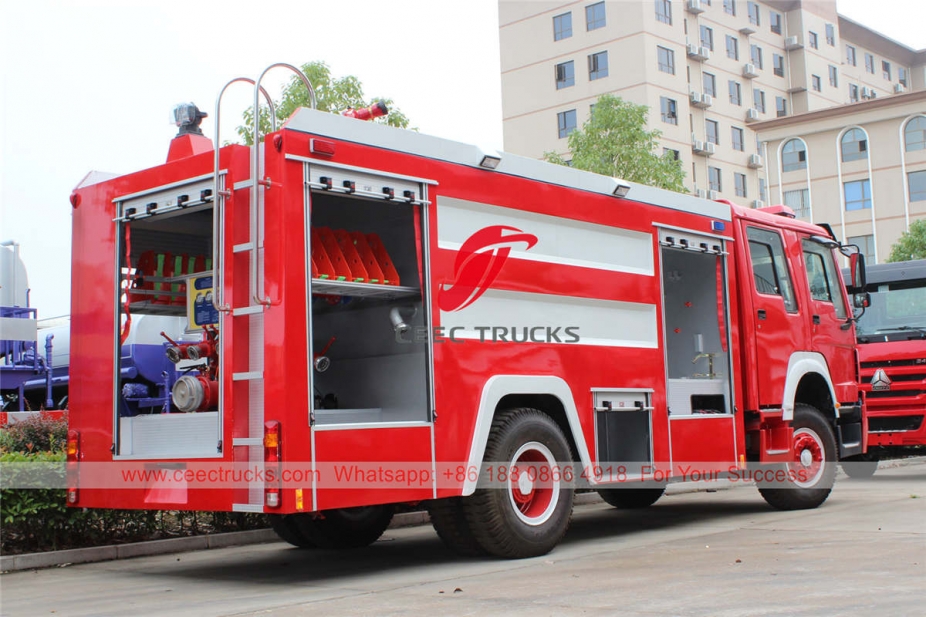 HOWO 10 ton water tank fire truck